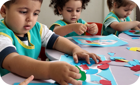 Toddler coloring with markers